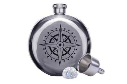 Hip flask, Extra Crystal Lid and Funnel