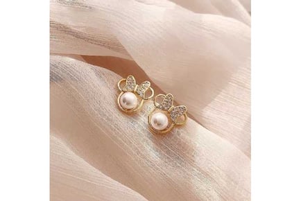 Minnie Mouse Gold Earring