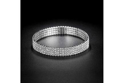 Four Row Band Crystal Zirconia Anklets