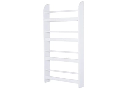 White Wall Mounted Freestanding Bookcase