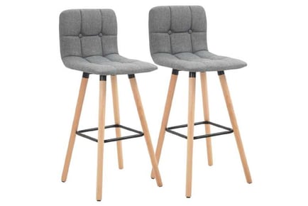 HOMCOM Bar stool Set of 2 Counter Chairs