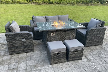 Mixed Grey Rattan Outdoor Reclining Sets - 2 Options