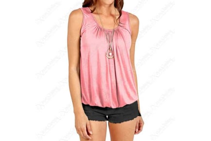 JERSEY BUBBLE VEST WITH FREE NECKLACE