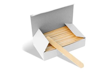 100 Wooden Waxing Spatulas