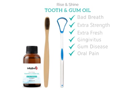 Gum Oil, Scraper & Bamboo Toothbrush