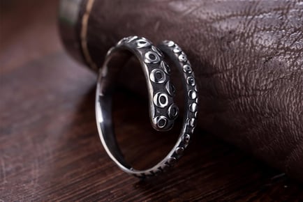 Gothic Punk Stainless Steel Octopus Tentacle Ring