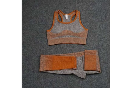 Orange Activewear Set - Legging & Bra