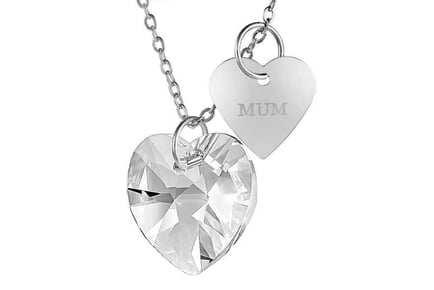 Mum Love Heart Necklace + Message Box
