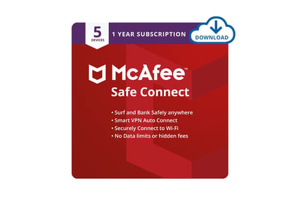 McAfee 2024 Safe Connect VPN 5 Devices