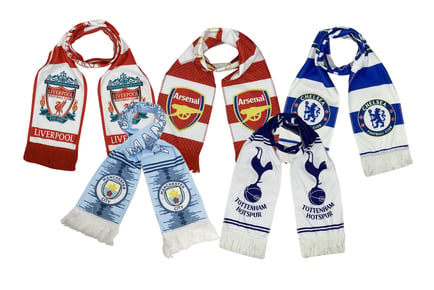 Football Fan Club Scarf - Arsenal, Liverpool, Chelsea and More!