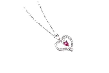 Tourmaline Heart Pendant w/ Necklace