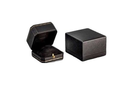 Luxury Black Ring Box Vintage Designer