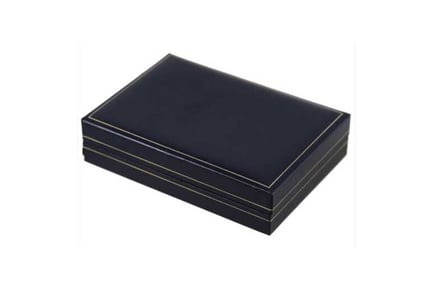 Leather Navy Blue Necklace Box