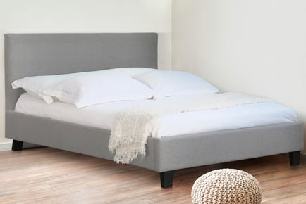 Prado Bed Frame - Light Or Dark Grey With Optional Mattress!