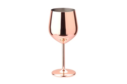 Copper Finish Stainless Steel Wine Glass - 1 or 2