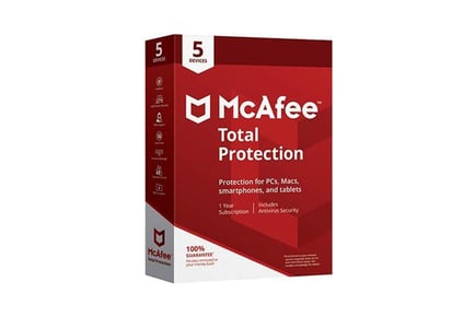 McAfee Total Protection 2024 - 1, 5 or 10 Devices!