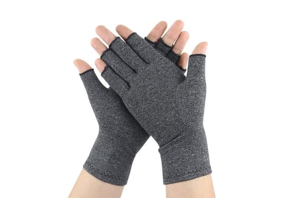 Compression Therapy Half Gloves - 2 Sets & 3 Sizes!