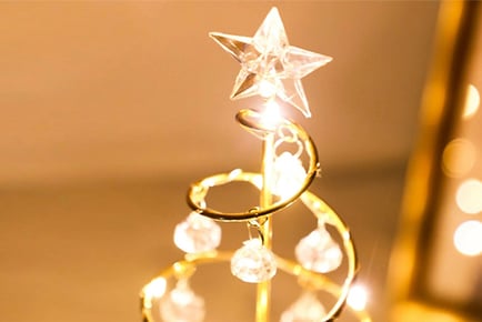 Luxury LED Crystal Christmas Tree Lamp - 3 Sizes & 2 Colours
