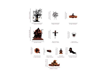 NEW Halloween Spider Bat Wall Stickers