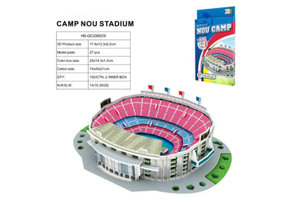 Kids 3D Football Stadium Puzzle - 12 Styles!