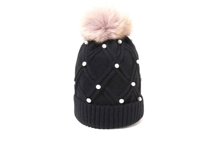 Women's Knitted Pompom Hat - 6 Colours!
