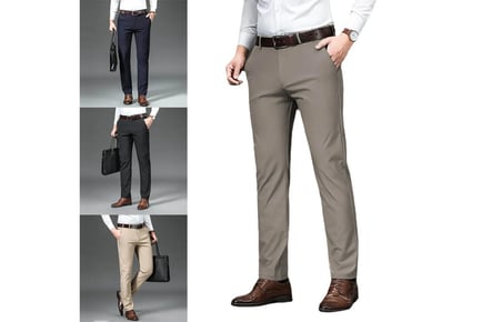 Men's Formal Office Trousers - 4 Colours