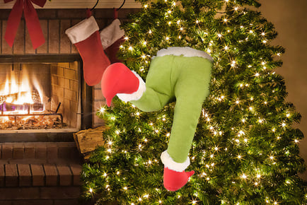 Grinch-Inspired Christmas Tree Decor - Legs, Head or Arm!