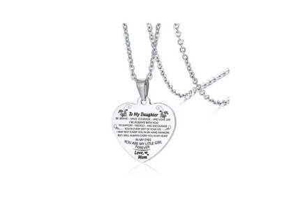 To My Daughter Love Mum Pendant Necklace