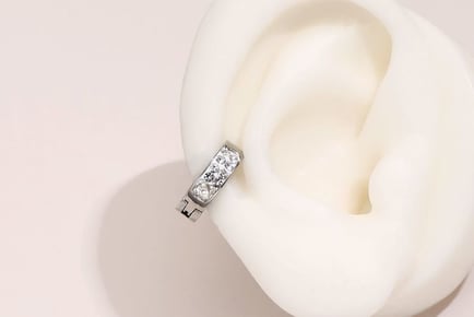 Stainless Steel Crystal Stud Earring
