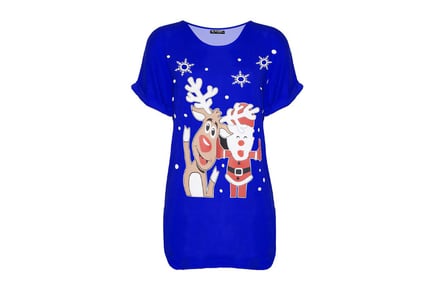 Graphic Christmas Print T-Shirt - 3 Colours & 3 Sizes!