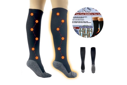 Self-Heating Thermostatic Knee High Socks - 1 or 3 Pairs!