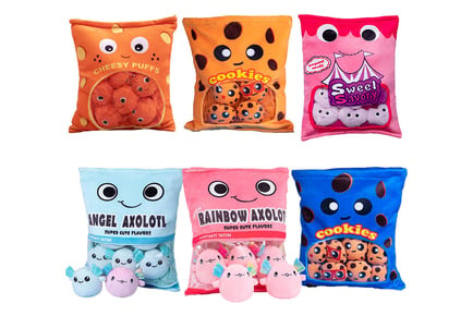 Snack Bag Plush Pillow - 6 Design Styles Available