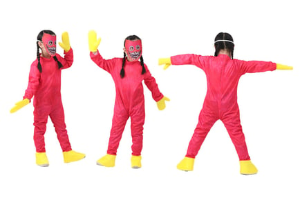 Kids 3-Piece Huggy Wuggy Inspired Halloween Costume Set