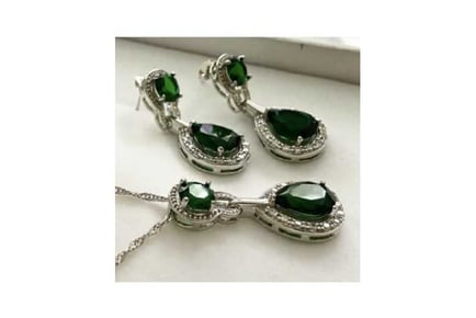 Created Diamond Necklace & Earrings