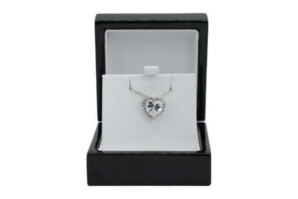 Heart Cut Created Diamond Necklace