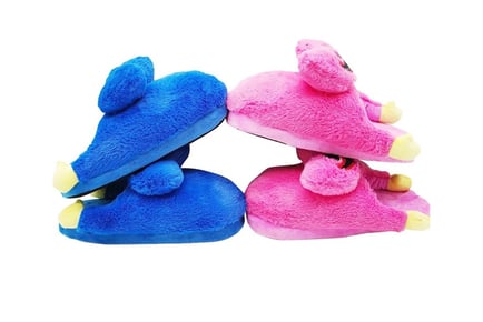 Huggy Wuggy Inspired Plush Slippers - Adults & Kids' Sizes!