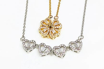 Heart Folding Clover Necklace - Gold, Rose Gold or Silver!