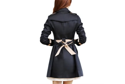 Women's Turn-Down Collar Jacket - Black or Beige