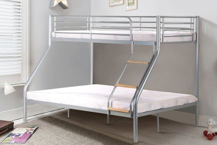 Metal Triple Bunk Bed - Frame or Frame & Mattress!