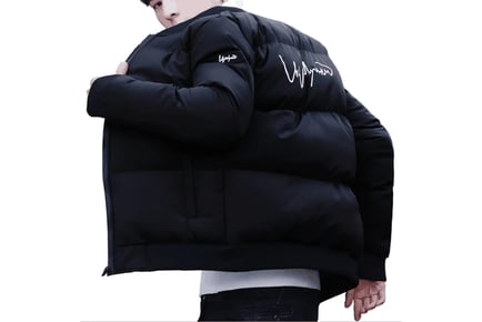 Men's Warm Quilted Jacket - Black, Grey or Navy!