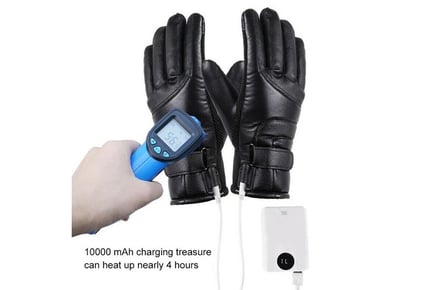 Waterproof Heated Touch Screen Gloves - Black or Pink!