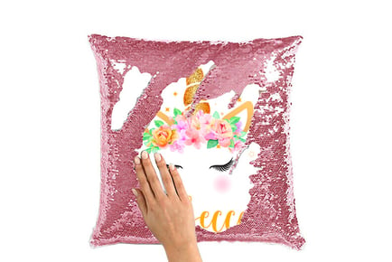 Personalised Magic Sequin Cushion - 10 Designs!