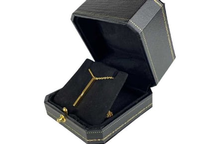 Bar Created Diamond Necklace w/ Gift Box