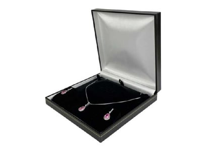 Pink Tourmaline Necklace and Earring set