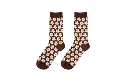 Women's Retro Patterned Socks - 6 Pairs!