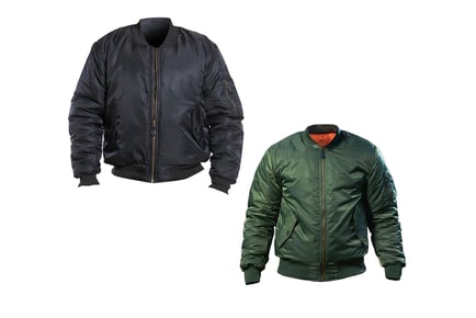 Men's Winter Bomber Jacket - Black or Green!