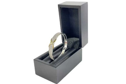 Infinity Bow Created Diamond Bangle