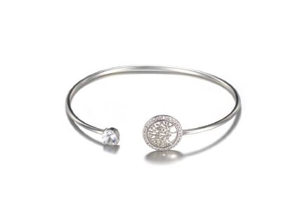 Silver Bangle and Earrings Set - XmasBox