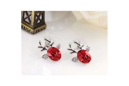 Two Pairs Earrings-Red/Purple-Xmas Box