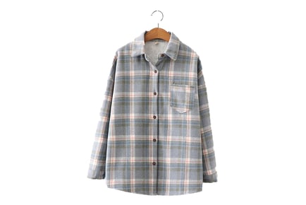 Women's Thick Plaid Jacket Shacket- 8 Colours Available